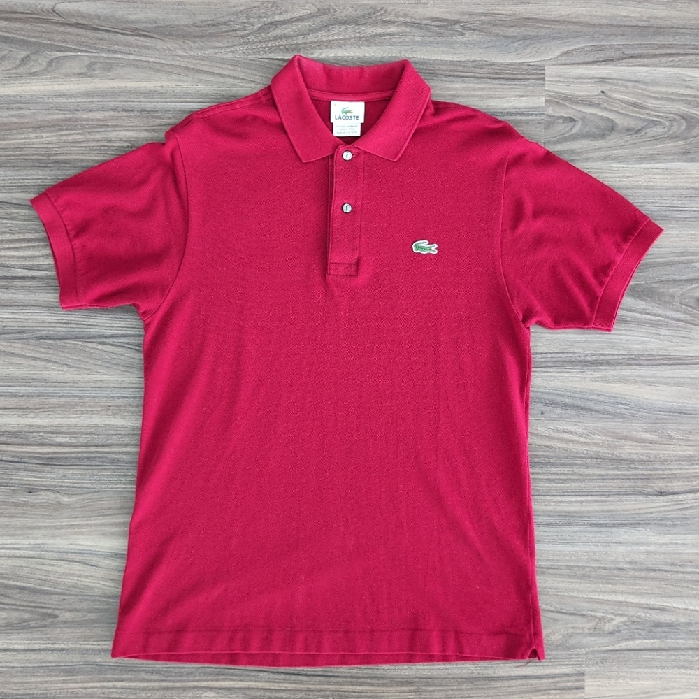 Lacoste Polo Bordeaux Mens (Size 4)